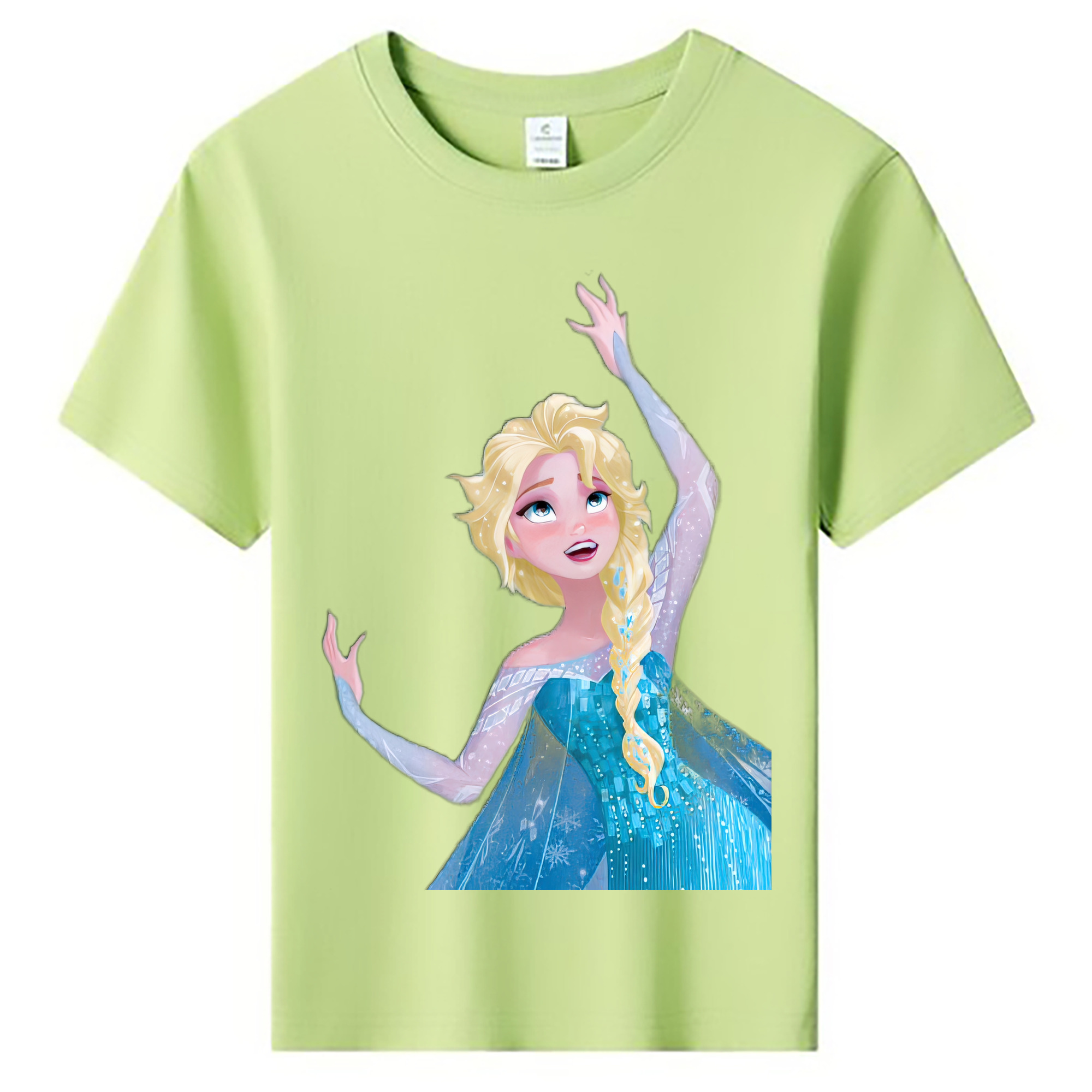 （画像用） アナと雪の女王 アンナ エルサ Frozen Anna Elsa 綿100％キッズTシャツ（フロントプリント）